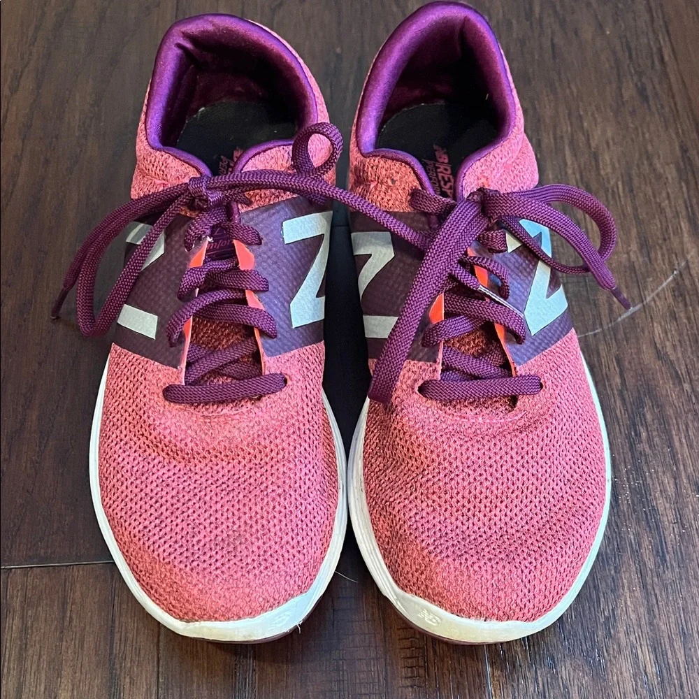 New Balance Women's Berry and Silver Athletic Shoes